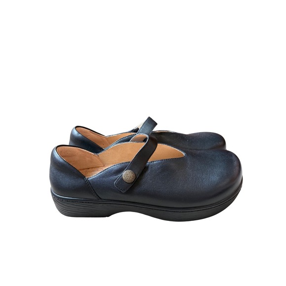 Alegria Shoes - Alegria Opheliah Black Leather Mary Jane Clogs Shoes OPH-6325 Womens 42 11.5-12